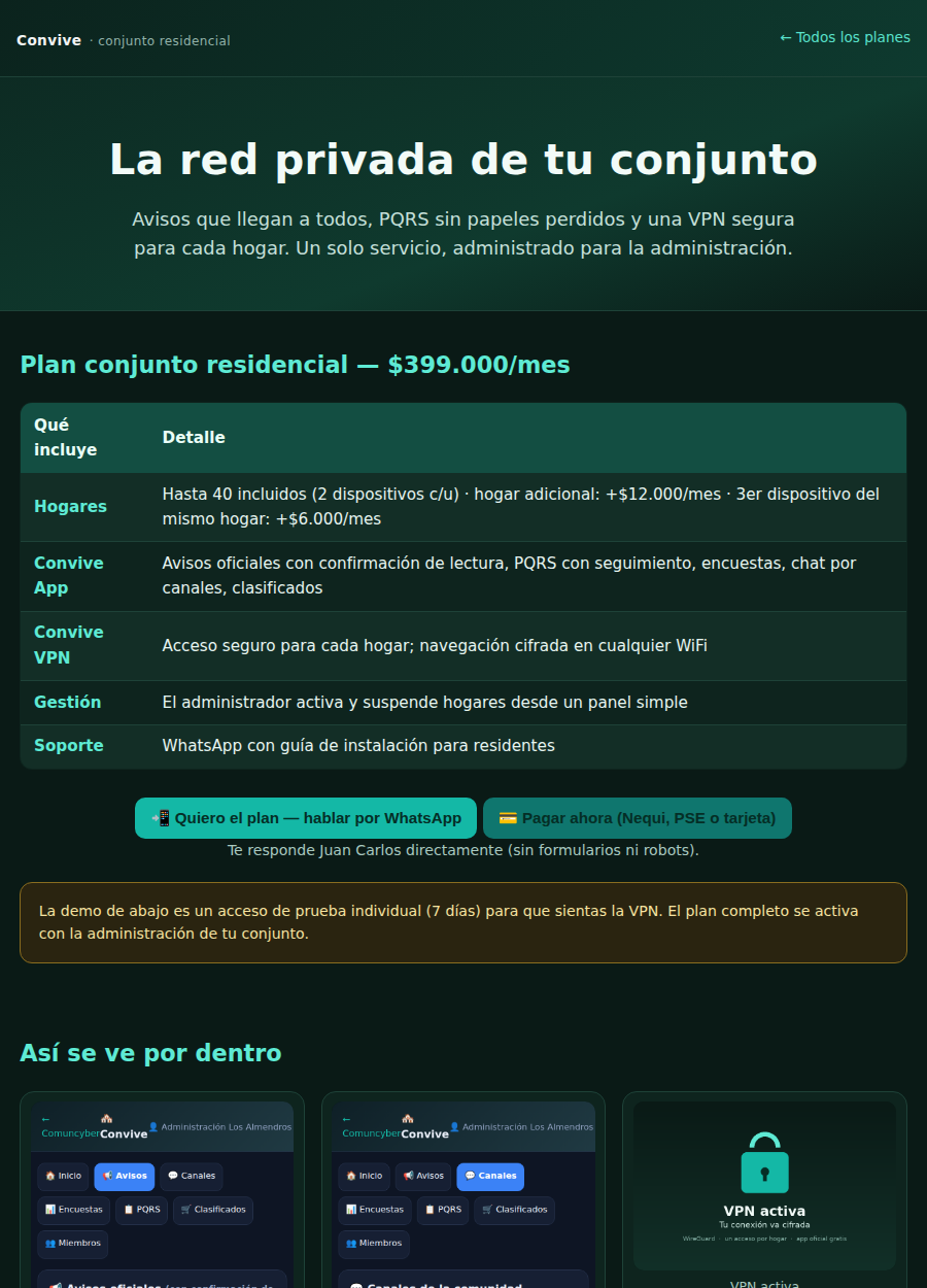 Plan Convive para conjuntos