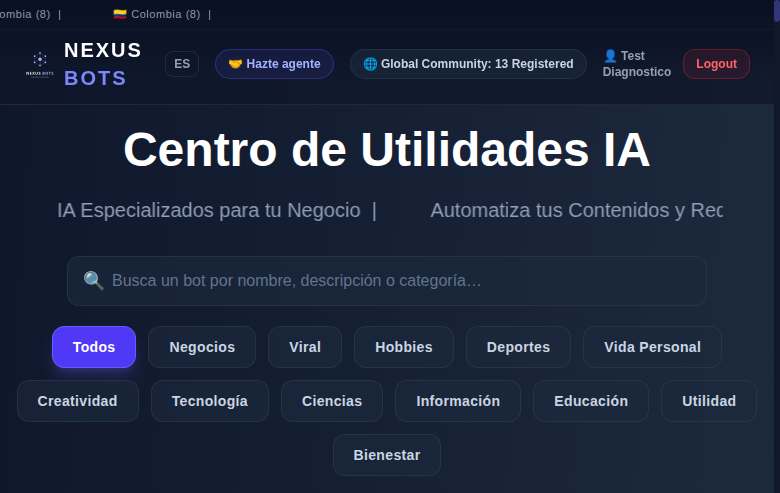 Portal Nexus Bots — asistentes